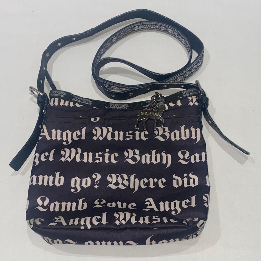 Lesportsac L.A.M.B. Gwen Stefani Black and Cream Crossbody Bag RARE